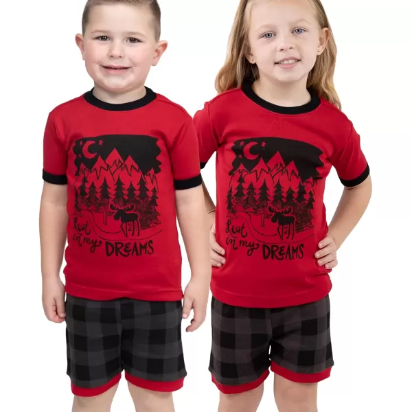 Lazy One ShortSleeved Summer Pajama Set for Girls and Boys Kid Pajama SetLost in My Dreams