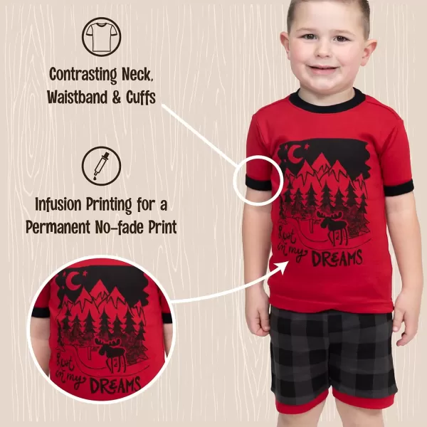 Lazy One ShortSleeved Summer Pajama Set for Girls and Boys Kid Pajama SetLost in My Dreams