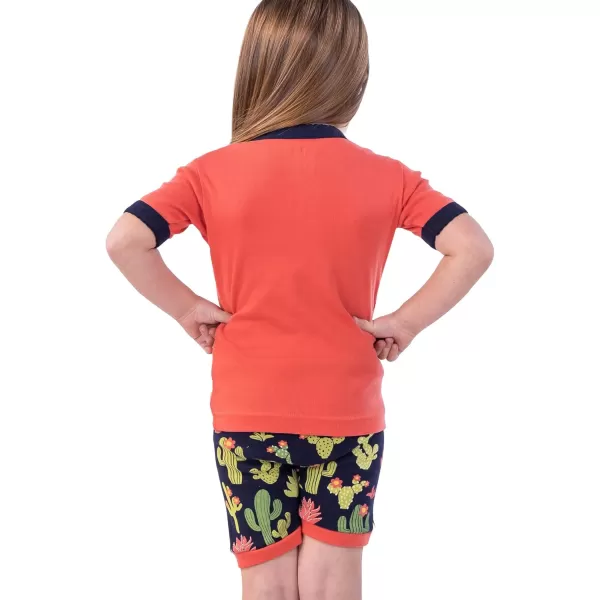 Lazy One ShortSleeved Summer Pajama Set for Girls and Boys Kid Pajama SetStuck in Bed