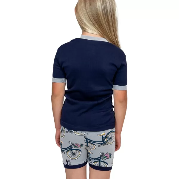Lazy One ShortSleeved Summer Pajama Set for Girls and Boys Kid Pajama SetTwo Tired