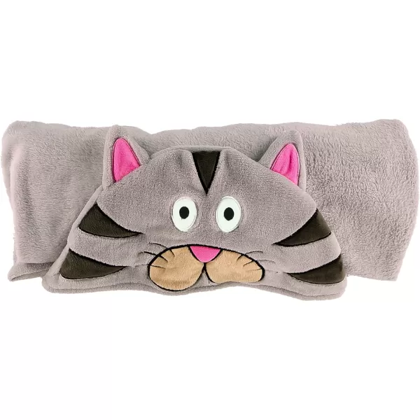 Lazy One Wearable Hooded Blanket for Kids Animal Hooded Blanket LionCat Hooded Blanket