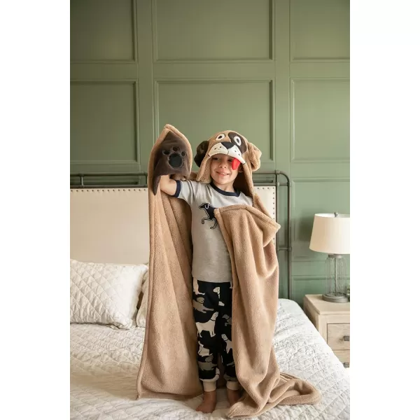 Lazy One Wearable Hooded Blanket for Kids Animal Hooded Blanket LionDog Hooded Blanket