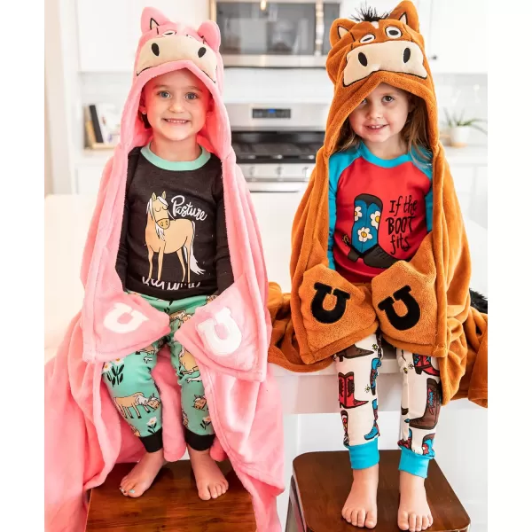 Lazy One Wearable Hooded Blanket for Kids Animal Hooded Blanket LionHorse Blanket Hooded Blanket