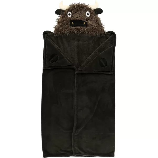 Lazy One Wearable Hooded Blanket for Kids Animal Hooded Blanket LionIm Buff Buffalo Hooded Blanket