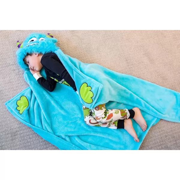 Lazy One Wearable Hooded Blanket for Kids Animal Hooded Blanket LionMonster in the Morning Hooded Blanket