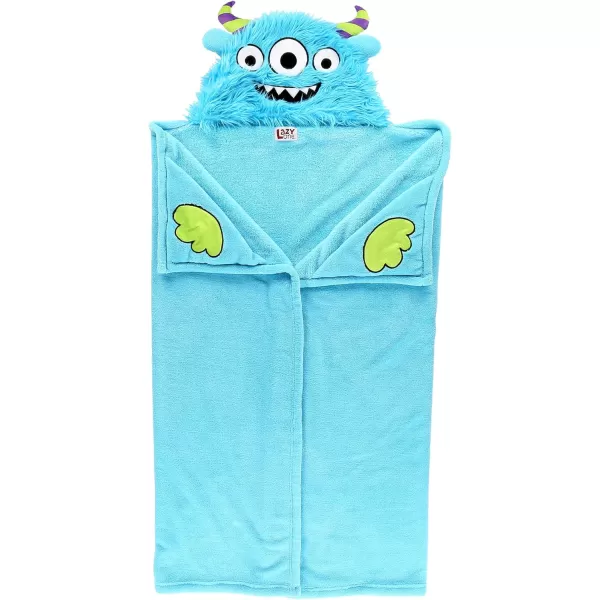 Lazy One Wearable Hooded Blanket for Kids Animal Hooded Blanket LionMonster in the Morning Hooded Blanket