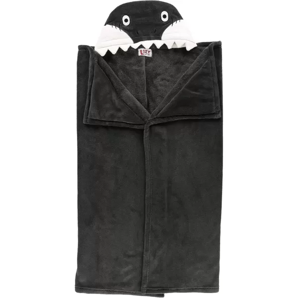 Lazy One Wearable Hooded Blanket for Kids Animal Hooded Blanket LionWide Awake Sharks Hooded Blanket