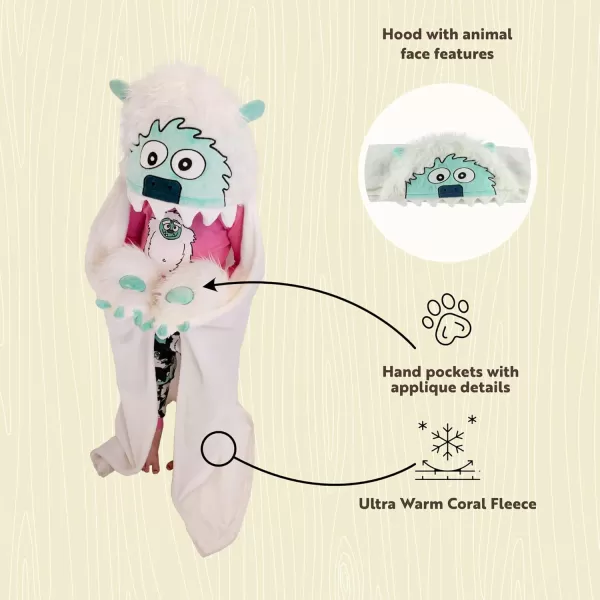 Lazy One Wearable Hooded Blanket for Kids Animal Hooded Blanket LionYeti Hooded Blanket