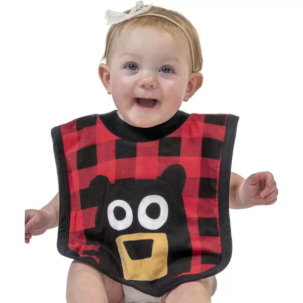LazyOne AnimalPrint Baby Bibs Cute Baby Shower Gifts One SizeBear Bibs
