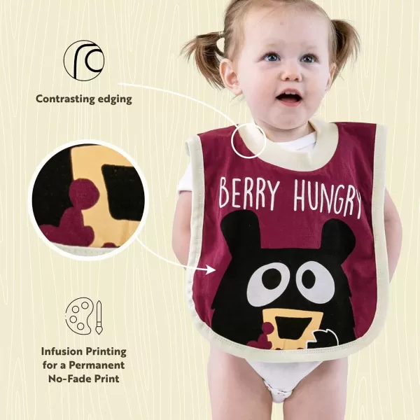 LazyOne AnimalPrint Baby Bibs Cute Baby Shower Gifts One SizeHuckleberry Bibs