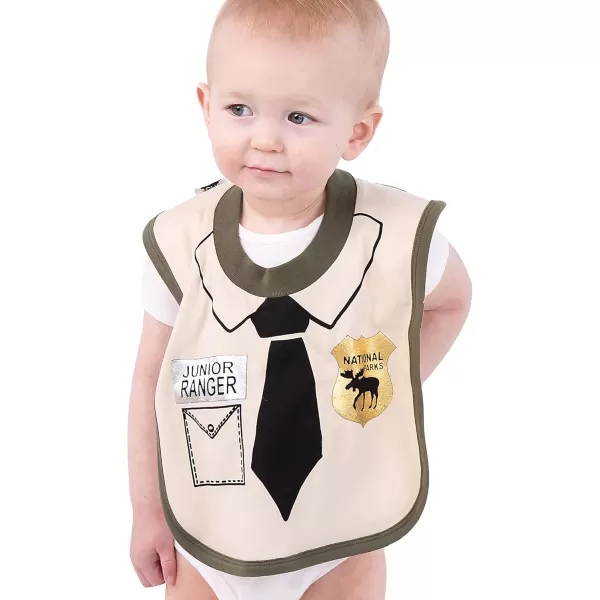 LazyOne AnimalPrint Baby Bibs Cute Baby Shower Gifts One SizeJunior Ranger Bib