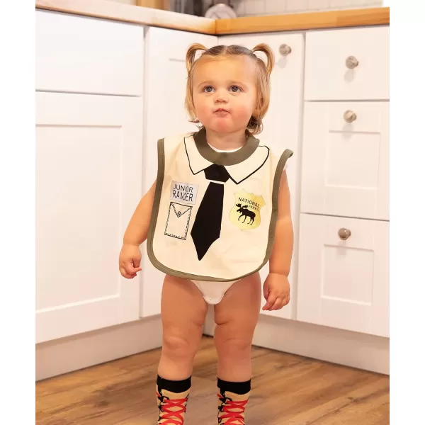 LazyOne AnimalPrint Baby Bibs Infant Bibs Cute Baby Shower Gifts One Size Pack of 2Fisherman  Park Ranger Pack