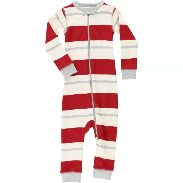 LazyOne OnePiece Pajamas Baby Bodysuit LongSleeve Baby Bodysuits 618 MonthsCountry Stripes Babies