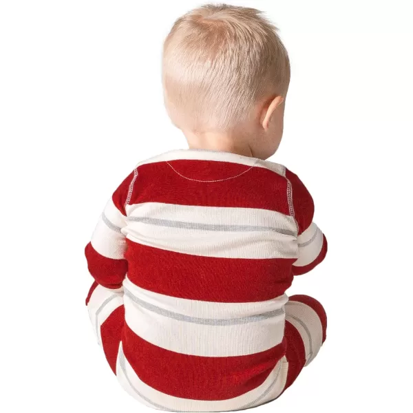 LazyOne OnePiece Pajamas Baby Bodysuit LongSleeve Baby Bodysuits 618 MonthsCountry Stripes Babies
