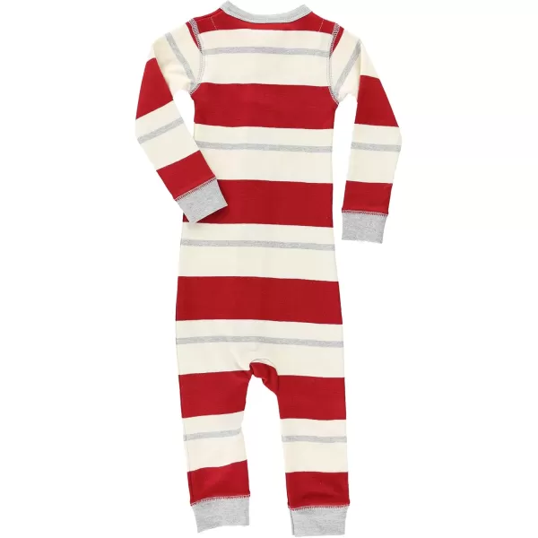 LazyOne OnePiece Pajamas Baby Bodysuit LongSleeve Baby Bodysuits 618 MonthsCountry Stripes Babies