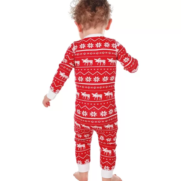 LazyOne OnePiece Pajamas Baby Bodysuit LongSleeve Baby Bodysuits 618 MonthsNordic Moose Babies Unionsuit
