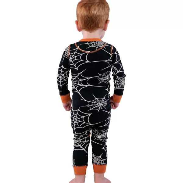 LazyOne OnePiece Pajamas Baby Bodysuit LongSleeve Baby Bodysuits 618 MonthsSpiderweb Babies Unionsuit