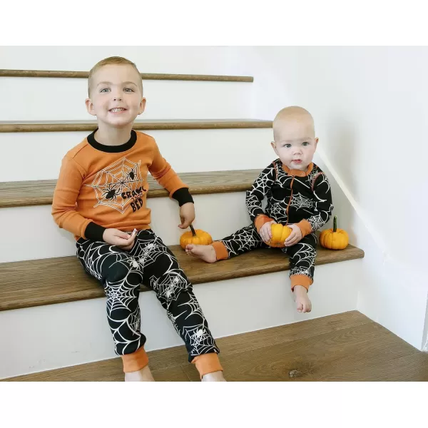 LazyOne OnePiece Pajamas Baby Bodysuit LongSleeve Baby Bodysuits 618 MonthsSpiderweb Babies Unionsuit