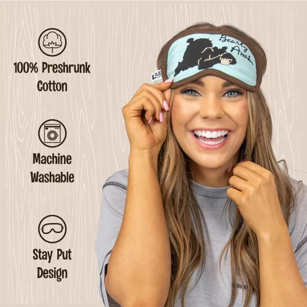 LazyOne Womens Cotton Face Mask for Sleep Washable Sleeping Mask for Adults Bearly Awake 