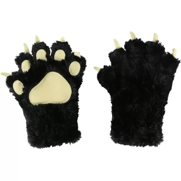 Lazy One Animal Paw Mittens for Adults and KidsBlack Mitt