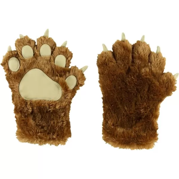 Lazy One Animal Paw Mittens for Adults and KidsBrown Mitt