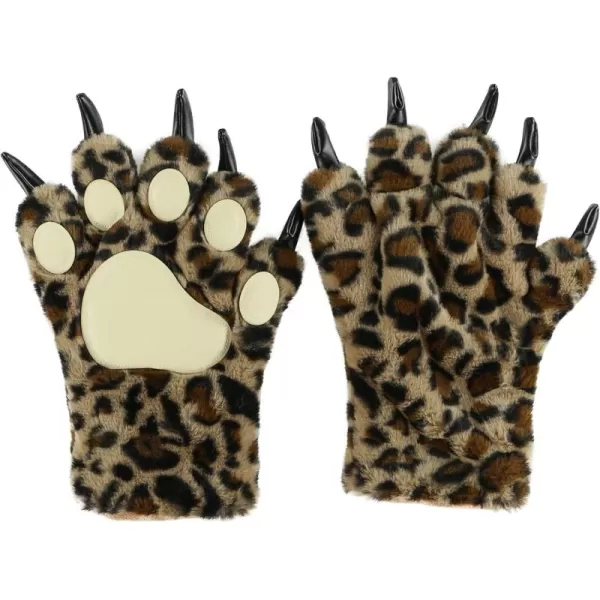 Lazy One Animal Paw Mittens for Adults and KidsLeopard Mitt