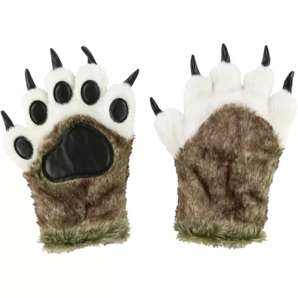Lazy One Animal Paw Mittens for Adults and KidsWolf Mitt