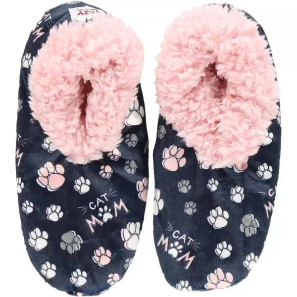Lazy One Fuzzy Feet Slipper Socks for Women Cute FleeceLined House Slippers Cute Dog ampamp Cat DesignCat Mom Fuzzy Feet