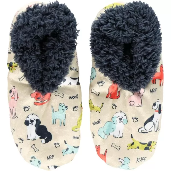 Lazy One Fuzzy Feet Slipper Socks for Women Cute FleeceLined House Slippers Cute Dog ampamp Cat DesignRuff Night Colorful Fuzzy Feet