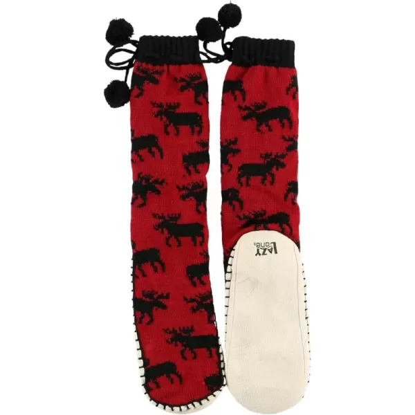 Lazy One Knitted Slipper Socks for Women Cute Womens Clothing Warm CozyClassic Moose Knitted Slipper Socks
