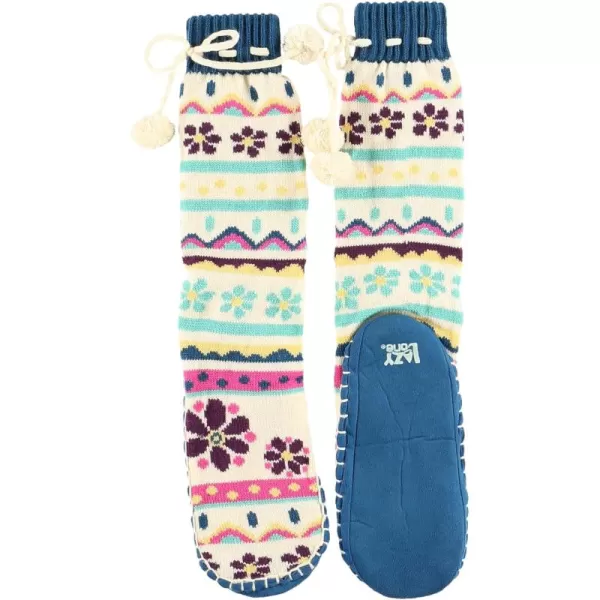 Lazy One Knitted Slipper Socks for Women Cute Womens Clothing Warm CozyFlower Power Knitted Slipper Socks