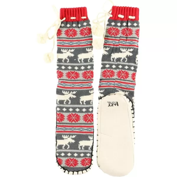 Lazy One Knitted Slipper Socks for Women Cute Womens Clothing Warm CozyMoose Fair Isle Knitted Slipper Socks