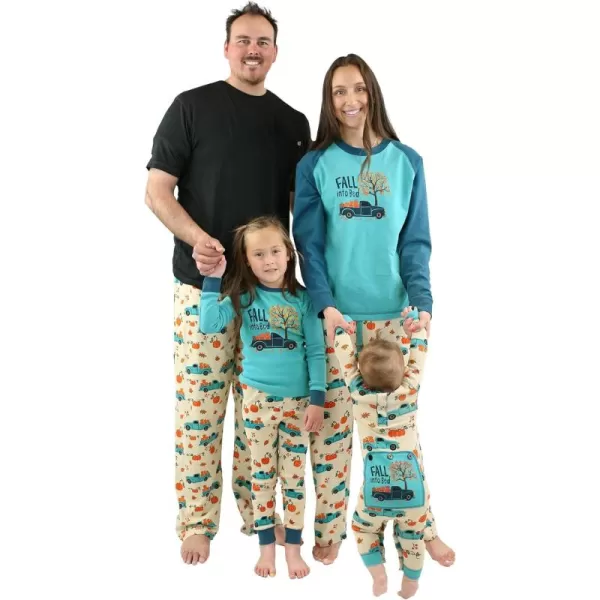 Lazy One Matching Holiday Pajamas for Family Holiday Pajama Sets for Adults Teens Kids Baby and DogFall Into Bed Pajama Sets