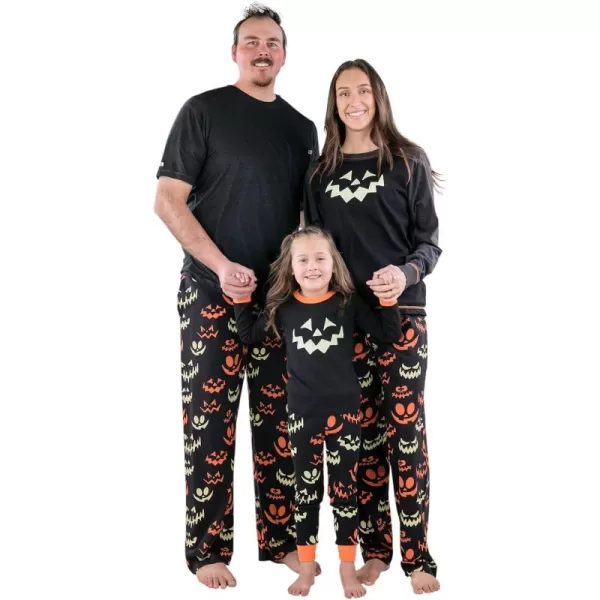 Lazy One Matching Holiday Pajamas for Family Holiday Pajama Sets for Adults Teens Kids Baby and DogSpooky Faces Pajama Sets