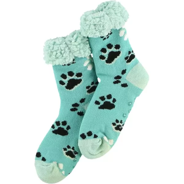 Lazy One Plush Nonskid Socks Fuzzy Socks with Cute Designs for Women Sherpa FleeceLined SocksDog Mom Plush Sock