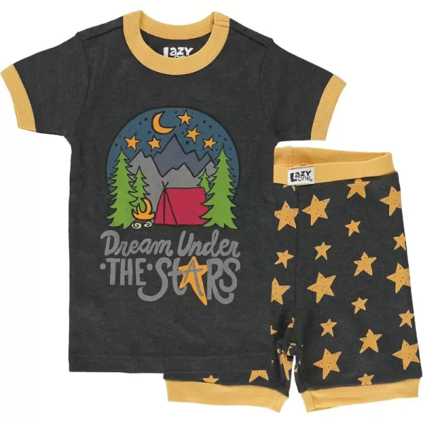 Lazy One ShortSleeved Summer Pajama Set for Girls and Boys Kid Pajama SetDream Under the Stars