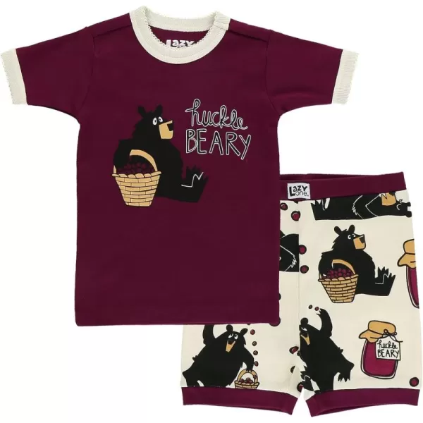 Lazy One ShortSleeved Summer Pajama Set for Girls and Boys Kid Pajama SetHucklebeary