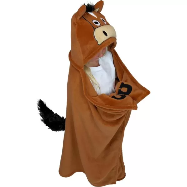 Lazy One Wearable Hooded Blanket for Kids Animal Hooded Blanket LionHorse Blanket Hooded Blanket