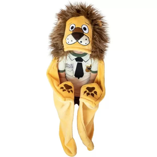Lazy One Wearable Hooded Blanket for Kids Animal Hooded Blanket LionLion Hooded Blanket