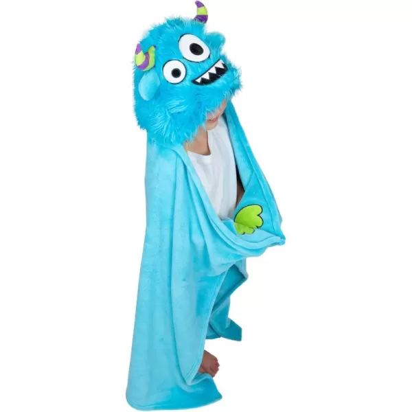 Lazy One Wearable Hooded Blanket for Kids Animal Hooded Blanket LionMonster in the Morning Hooded Blanket