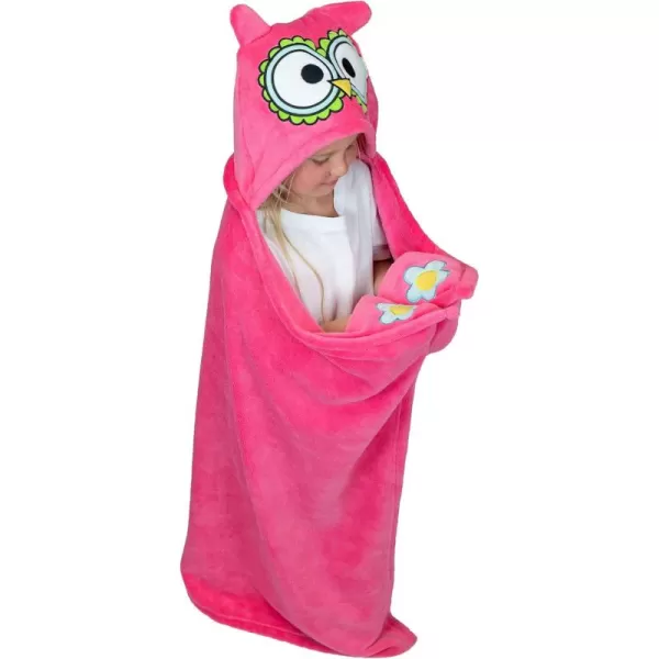 Lazy One Wearable Hooded Blanket for Kids Animal Hooded Blanket LionOwl Blanket Hooded Blanket