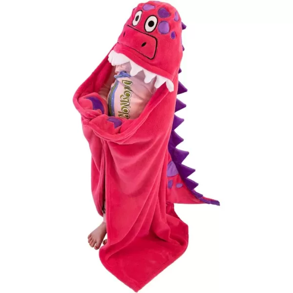 Lazy One Wearable Hooded Blanket for Kids Animal Hooded Blanket LionPink Dino Hooded Blanket