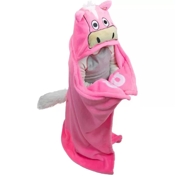 Lazy One Wearable Hooded Blanket for Kids Animal Hooded Blanket LionPink Horse Blanket Hooded Blanket