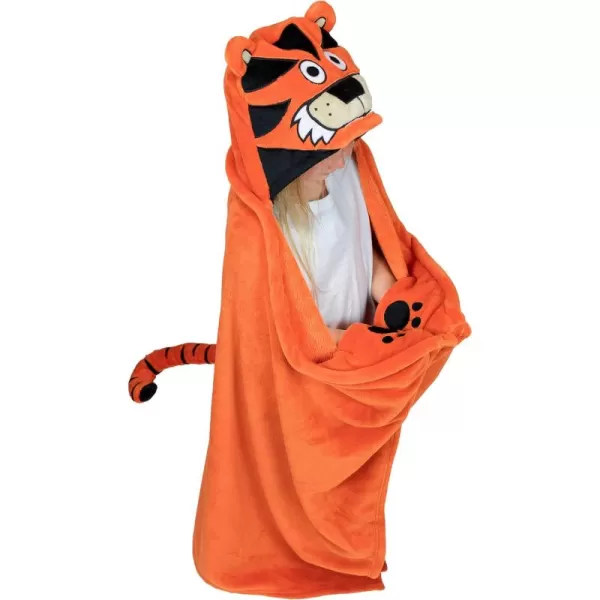 Lazy One Wearable Hooded Blanket for Kids Animal Hooded Blanket LionTiger Blanket Hooded Blanket