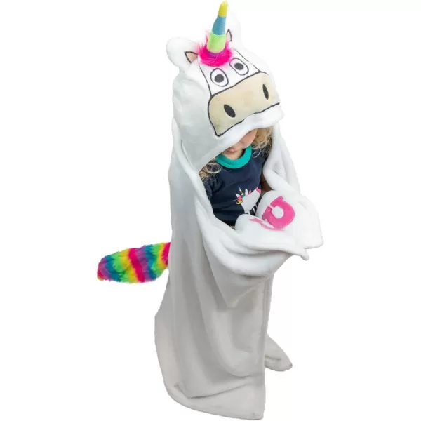 Lazy One Wearable Hooded Blanket for Kids Animal Hooded Blanket LionUnicorn