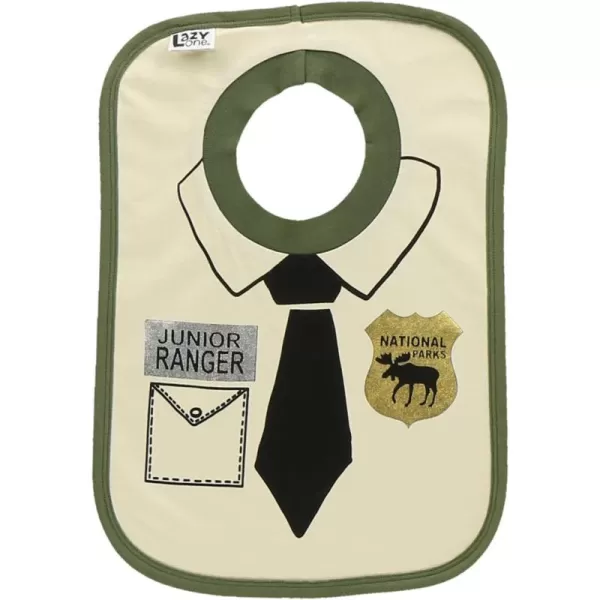 LazyOne AnimalPrint Baby Bibs Cute Baby Shower Gifts One SizeJunior Ranger Bib