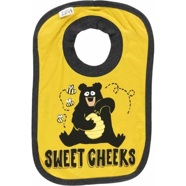 LazyOne AnimalPrint Baby Bibs Cute Baby Shower Gifts One SizeSweet Cheeks Bibs
