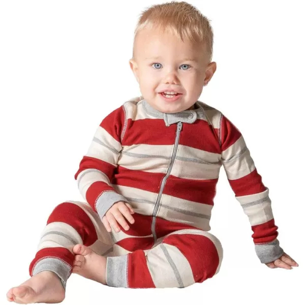 LazyOne OnePiece Pajamas Baby Bodysuit LongSleeve Baby Bodysuits 618 MonthsCountry Stripes Babies