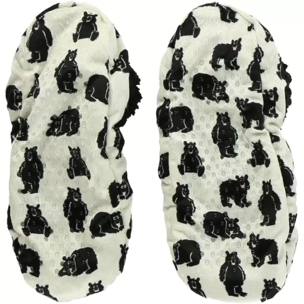 Lazy One Fuzzy Feet Slipper Socks for Women Cute FleeceLined House Slippers NonSkid Slipper SocksFamily Bear Fuzzy Feet