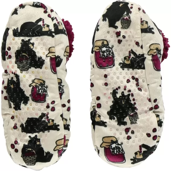 Lazy One Fuzzy Feet Slipper Socks for Women Cute FleeceLined House Slippers NonSkid Slipper SocksHuckleberry Fuzzy Feet